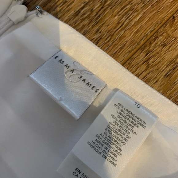 - Emma james long linen skirt color cream size 10 - Picture 4 of 6